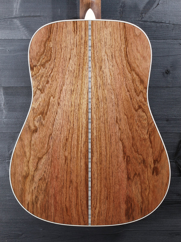 Martin Custom Shop Dreadnought with Adirondack Spruce top and Guatemalan Rosewood back view
