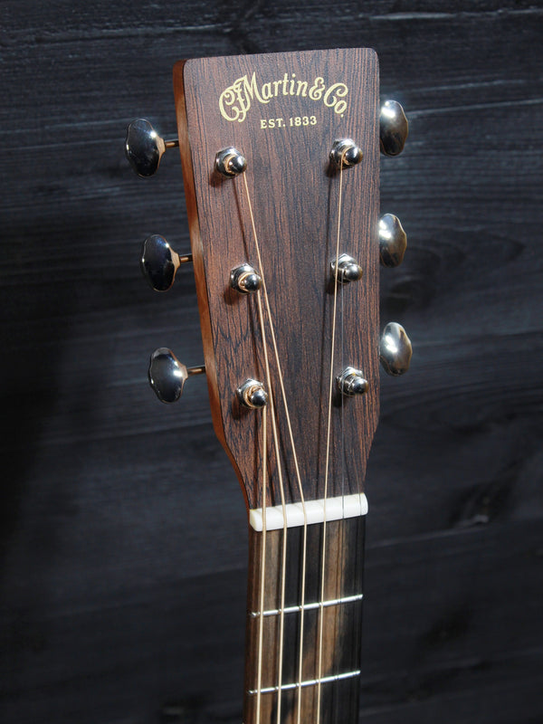 Martin D-13E all-solid-wood dreadnought guitar Headstock and tuners