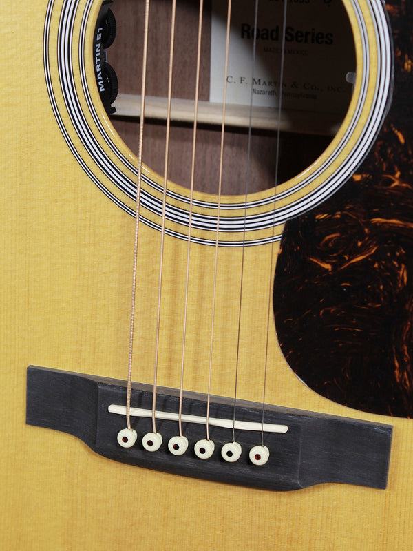 Martin D-13E Road Series acoustic-electric guitar with solid spruce top bridge and saddle