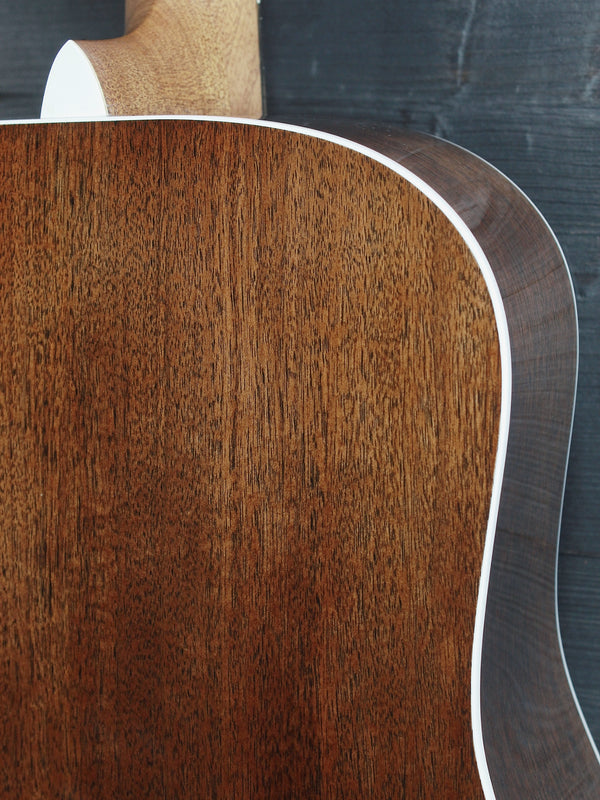 Martin D-13E solid walnut back acoustic guitar Upper bout back