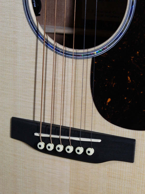 Martin D Jr-E acoustic electric guitar bridge and saddle
