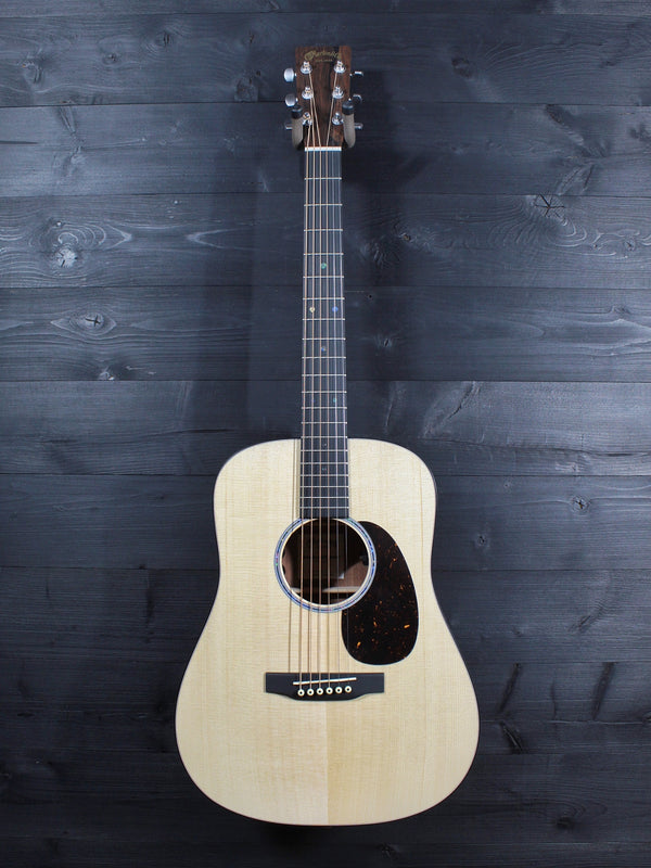 Martin D Jr-E acoustic electric guitar front full view