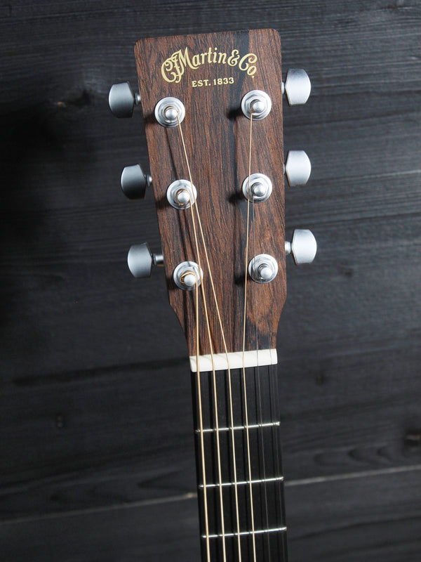 Martin D Jr-E acoustic electric guitar headstock and tuners