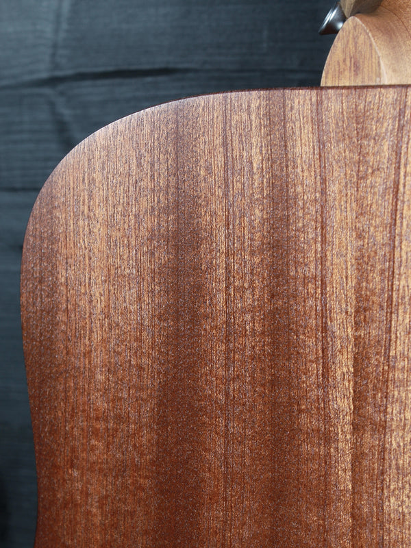 Martin D Jr-E acoustic electric guitar back side close up