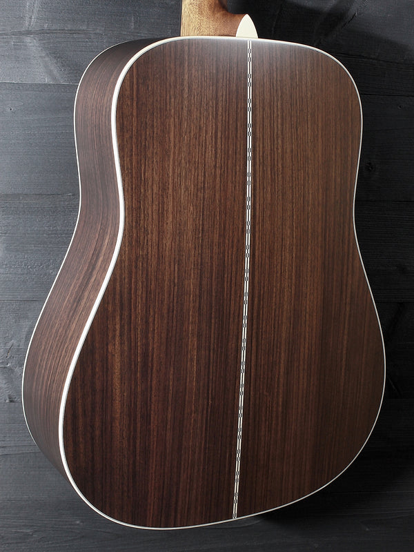 Martin D-28 East Indian rosewood back Angle view this side