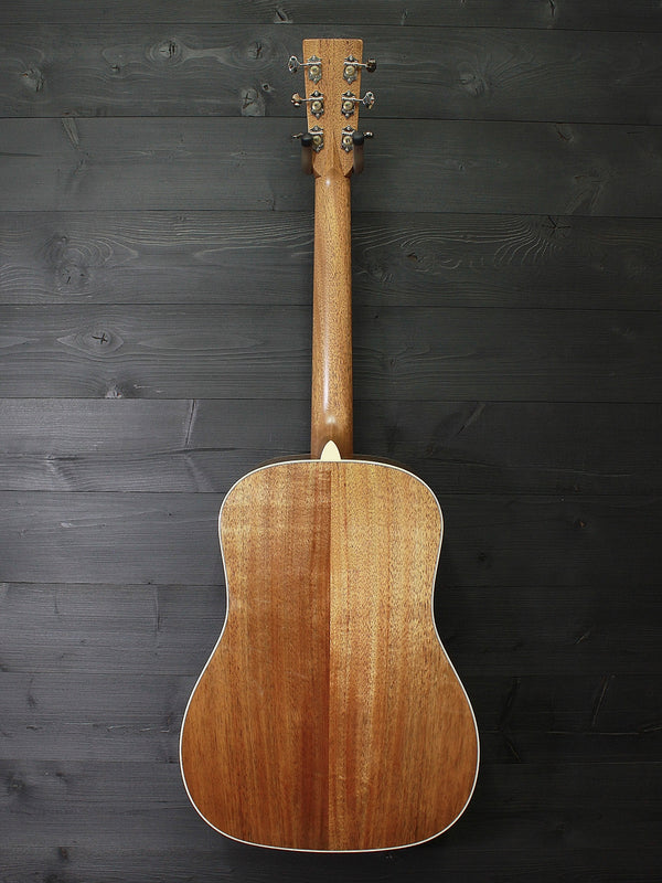 Martin O’ahu HG-28 solid flamed Hawaiian koa back full view