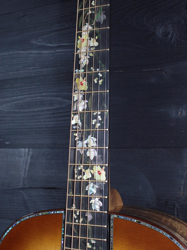 Martin O’ahu K-42 Hibiscus hibiscus pearl inlays full Fretboard.