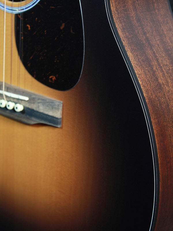 Martin OMC-10E Modern Burst Acoustic-Electric Guitar | Solid Sapele Auditorium Cutaway