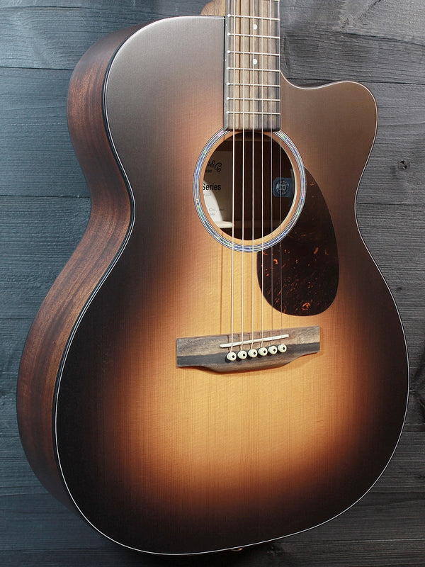 Martin OMC-10E Modern Burst Acoustic-Electric Guitar | Solid Sapele Auditorium Cutaway