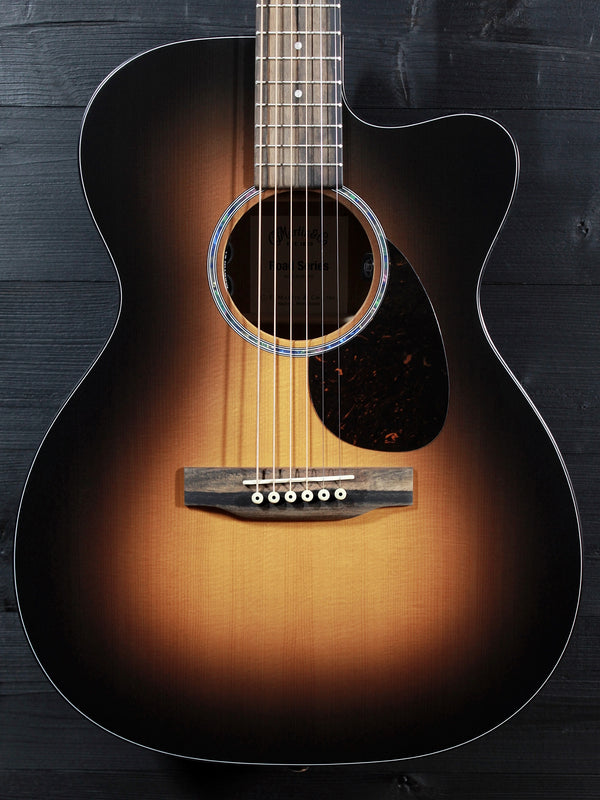 Martin OMC-10E Modern Burst Acoustic-Electric Guitar | Solid Sapele Auditorium Cutaway