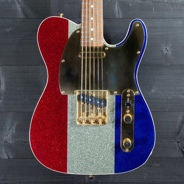Pre-Owned Fender Buck Owens Telecaster Red, White and Blue Sparkle
