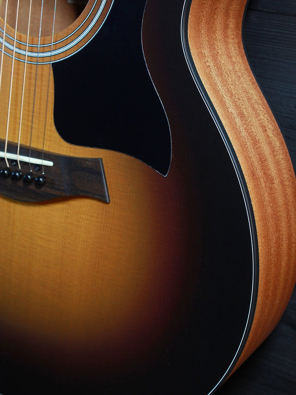 Taylor 114ce Dark Tobacco Shaded Edgeburst acoustic-electric guitar top with sides