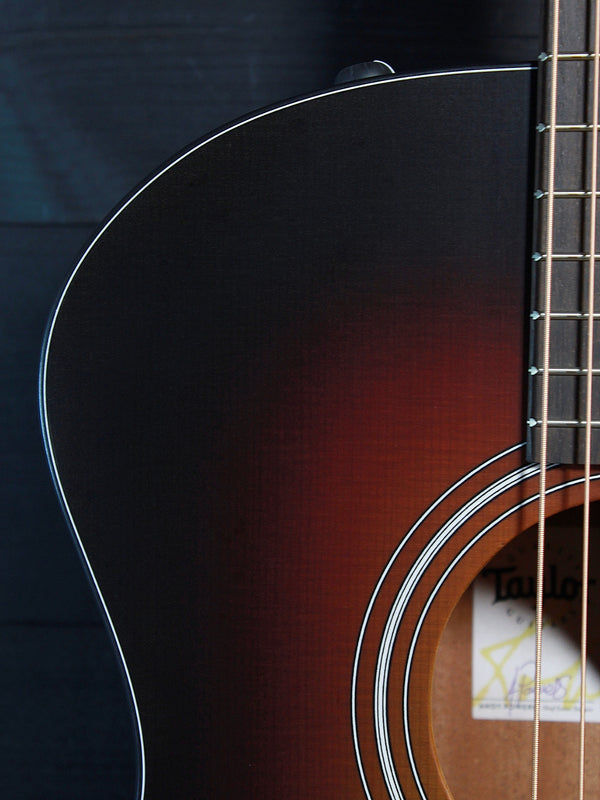  Taylor  114ce Dark Tobacco Shaded Edgeburst acoustic-electric guitar upper bout