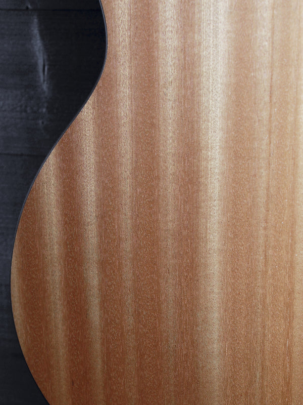 Taylor 114ce Special Edition Dark Tobacco Shaded Edgeburst acoustic guitar back wood texture 