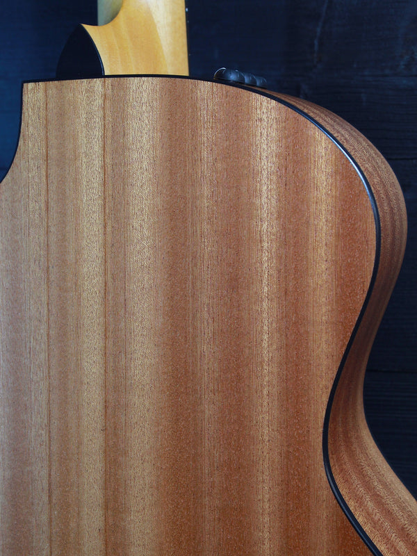     Taylor 114ce Special Edition Dark Tobacco Shaded Edgeburst acoustic guitar Sapele back upper bout