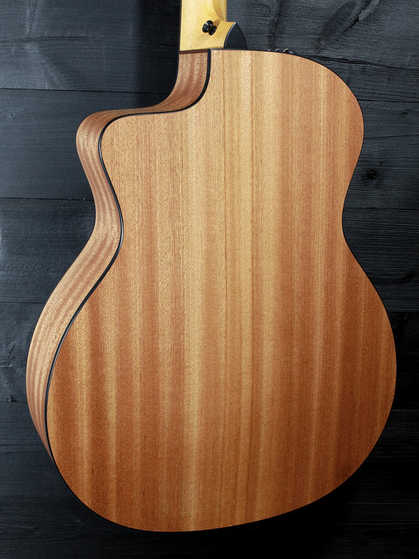 Taylor 114ce Special Edition Dark Tobacco Shaded Edgeburst acoustic guitar back glamour shot
