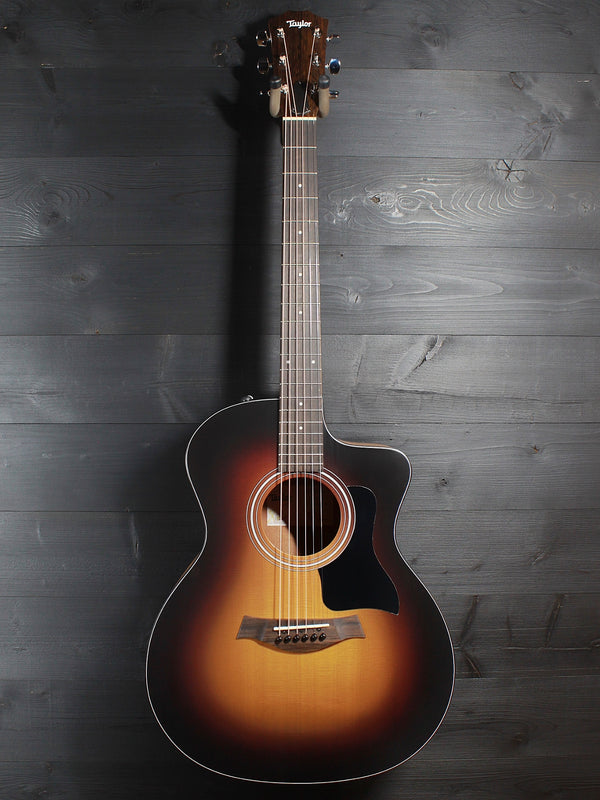 Taylor 114ce Special Edition Dark Tobacco Shaded Edgeburst acoustic guitar front full view