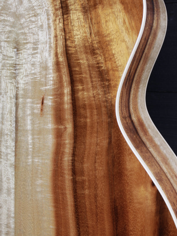 Layered Hawaiian koa back on Taylor 214ce-K Deluxe