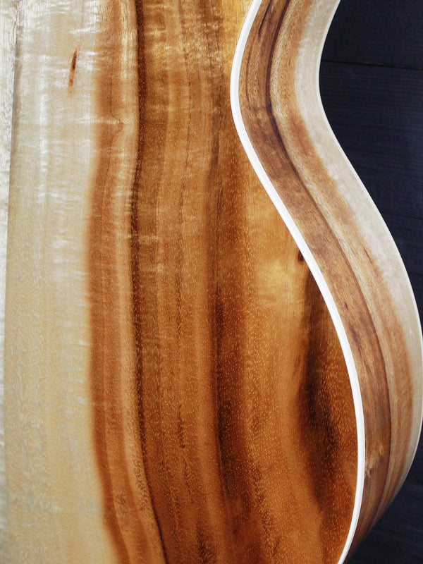 Layered Hawaiian koa back on Taylor 214ce-K Deluxe