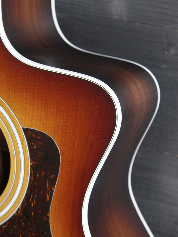 Venetian cutaway detail on Taylor 214ce Shaded Edgeburst