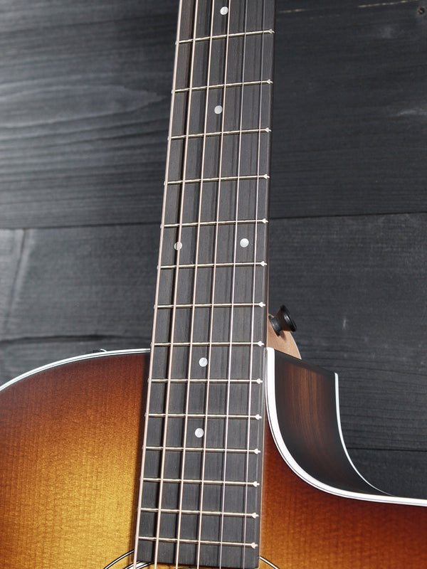 Ebony fingerboard on Taylor 214ce acoustic electric guitar