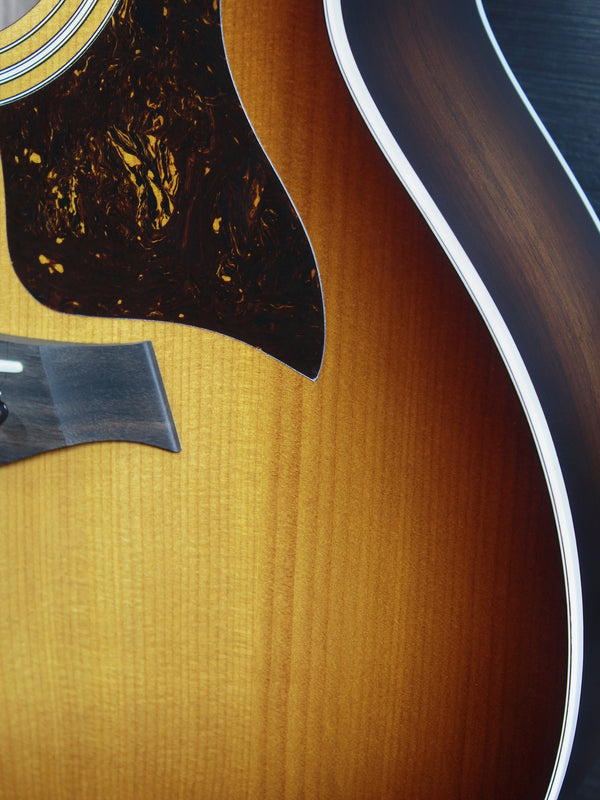 Solid torrefied spruce top on Taylor 214ce Shaded Edgeburst