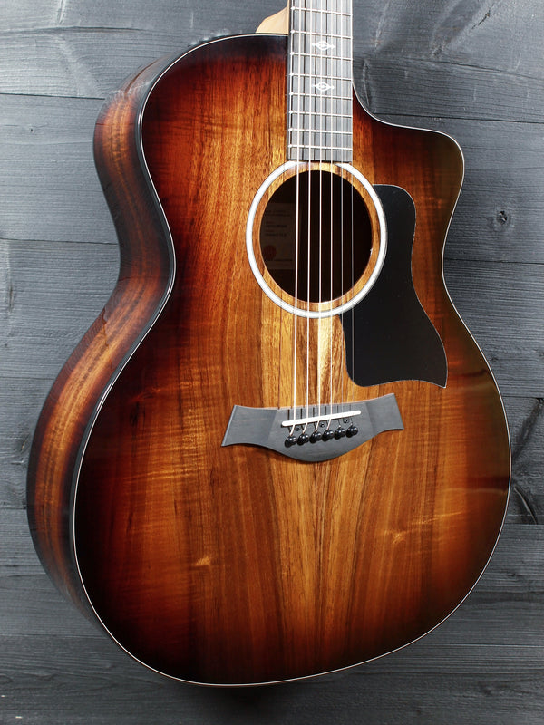 Taylor 224ce-K DLX Koa Acoustic-Electric Guitar | Grand Auditorium Cutaway w/ ES2 Pickup