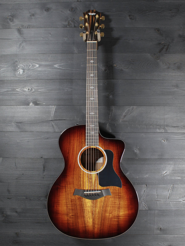 Taylor 224ce-K DLX Koa Acoustic-Electric Guitar | Grand Auditorium Cutaway w/ ES2 Pickup