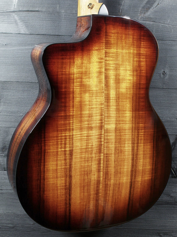 Taylor 224ce-K DLX Koa Acoustic-Electric Guitar | Grand Auditorium Cutaway w/ ES2 Pickup