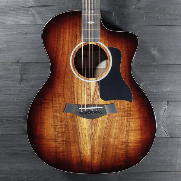 Taylor 224ce-K DLX Koa Acoustic-Electric Guitar | Grand Auditorium Cutaway w/ ES2 Pickup