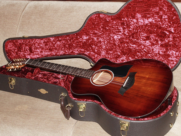 Taylor 264ce Deluxe 12-string acoustic electric guitar with Shaded Edgeburst finish with deluxe hardshell case