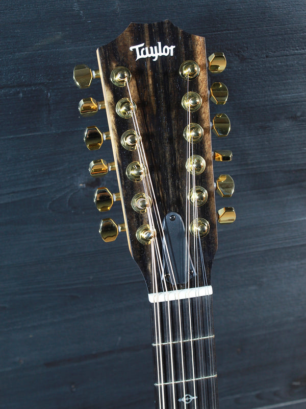     Taylor 264ce Deluxe 12-string acoustic electric guitar with Shaded Edgeburst finish headstock and tuners