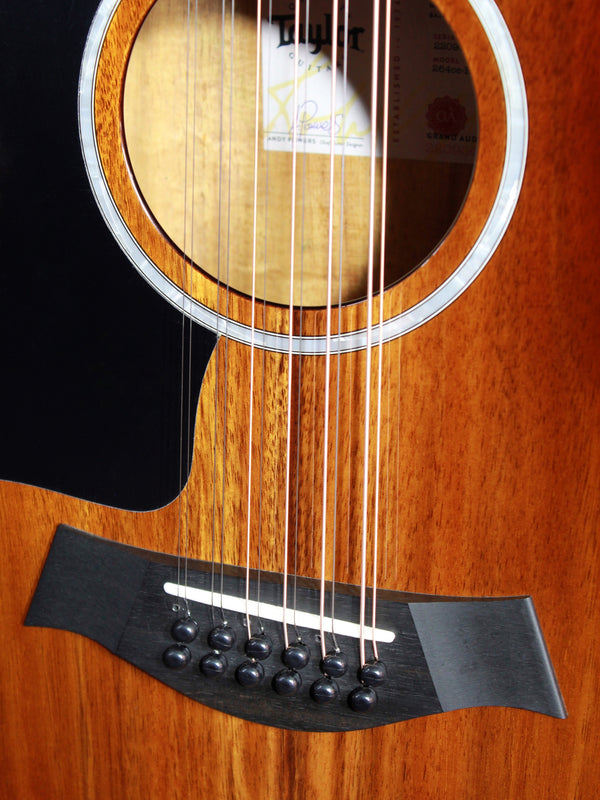 Taylor 264ce-K DLX Left-Handed Koa 12-String / Grand Auditorium Acoustic Guitar