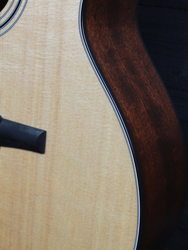 Taylor nylon string acoustic guitar body detail