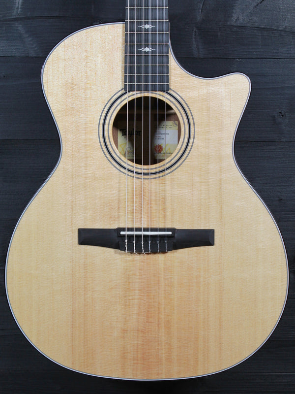  Taylor 314ce-N nylon string acoustic electric guitar front view