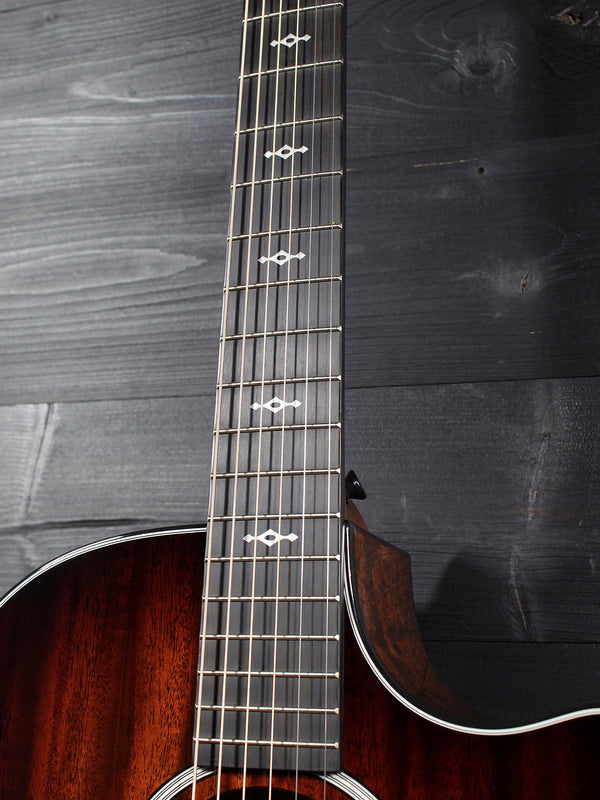Taylor 324ce Next Generation Acoustic-Electric Guitar – V-Class Bracing, Mahogany Shaded Edgeburst