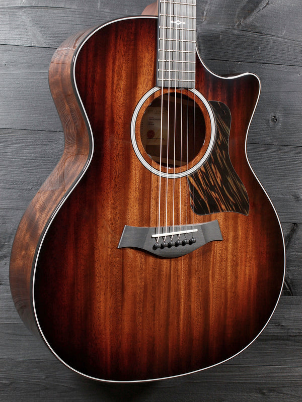 Taylor 324ce Next Generation Acoustic-Electric Guitar – V-Class Bracing, Mahogany Shaded Edgeburst