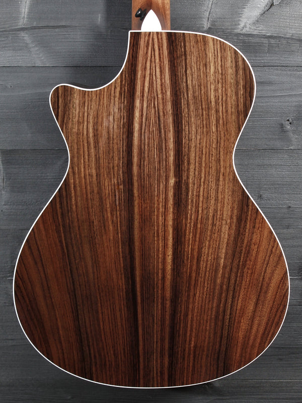 Back view of Taylor 712ce Next Generation rosewood guitar