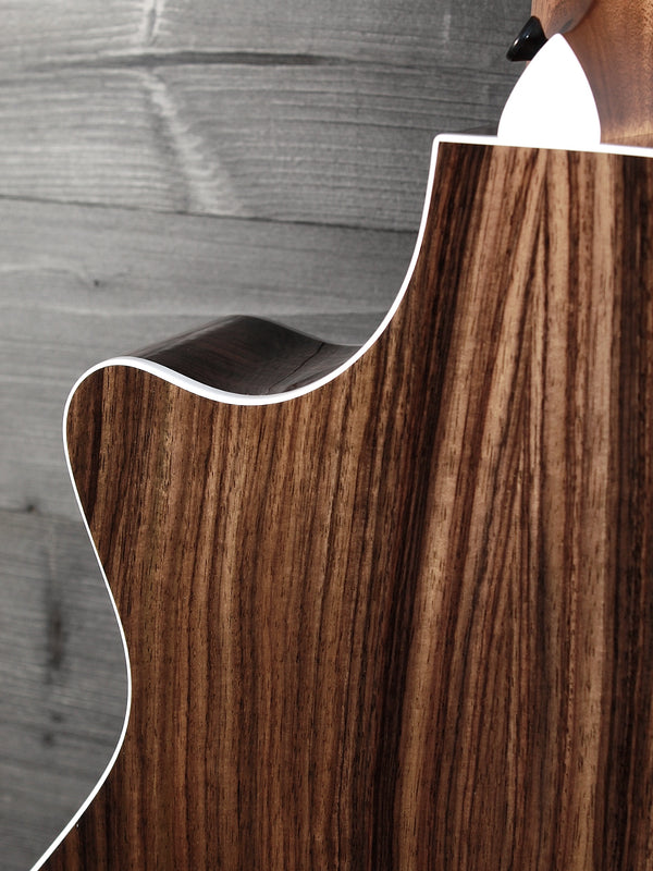 Solid Indian rosewood back on Taylor 712ce cutaway