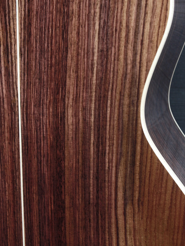 Taylor 814ce Limited Edition Casablanca Beige Metallic acoustic guitar closeup rosewood grain