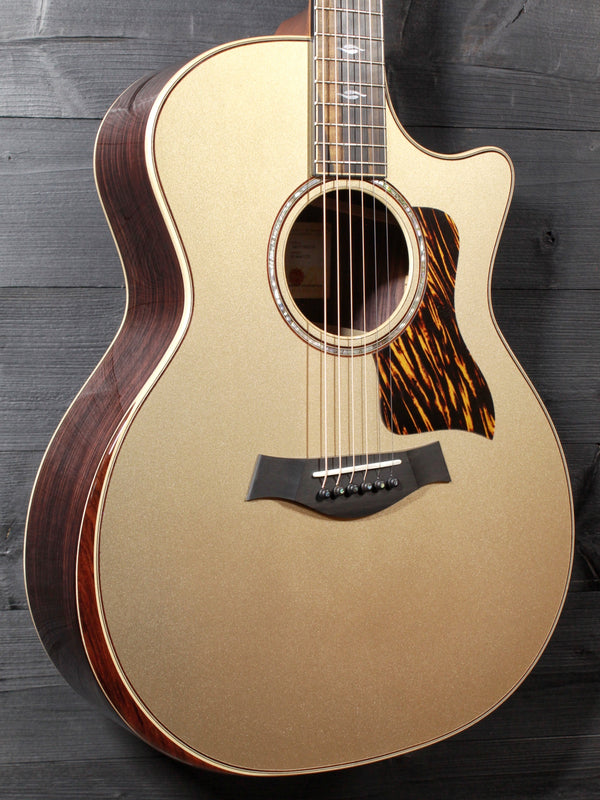 Taylor 814ce Limited Edition Casablanca Beige Metallic acoustic guitar glamour shot