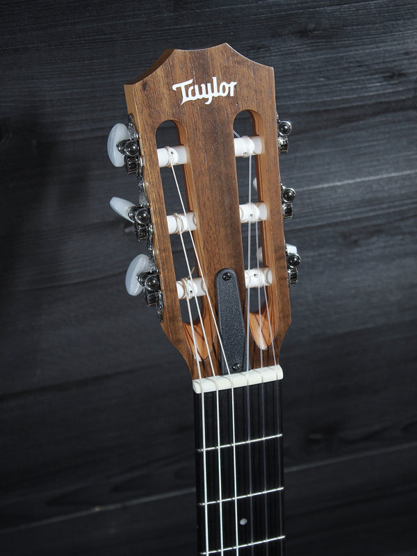 Taylor A12e-N Academy Series nylon string acoustic guitar slotted headstock 