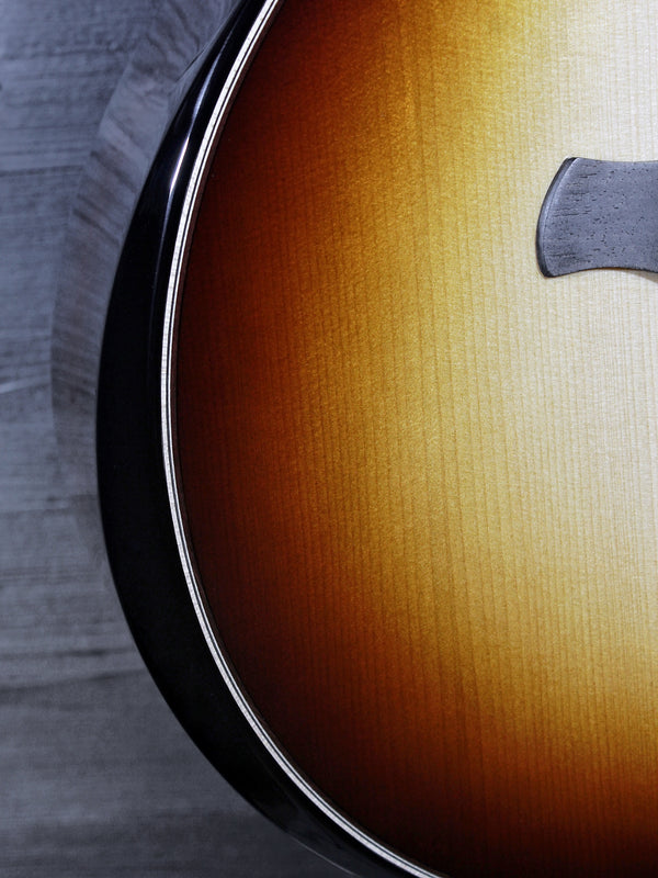 Taylor Builder’s Edition Next Generation 814ce acoustic guitar with Adirondack Spruce top and Shaded Edgeburst finish beveled Armrest
