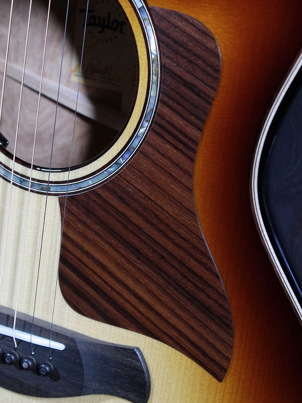 Taylor Builder’s Edition Next Generation 814ce acoustic guitar with Adirondack Spruce top and Shaded Edgeburst finish with rosewood pickguard.
