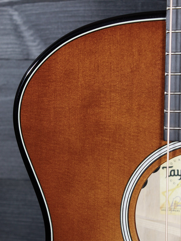     Kona Burst finish detail on Taylor Builder’s Edition 514ce