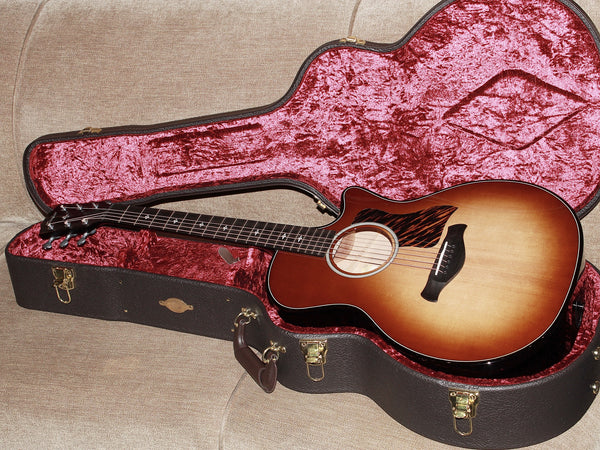     Back of Taylor Builder’s Edition 514ce featuring deluxe hardshell case