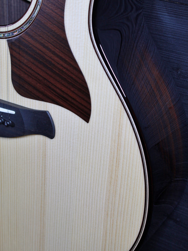 Taylor Builder’s Edition 814ce Next Generation acoustic guitar Front lower bout with rosewood sides