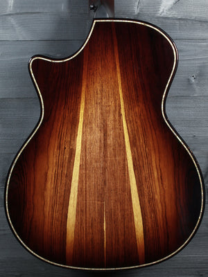 Honduran rosewood back on Taylor Builder’s Edition 914ce Next Generation acoustic guitar
