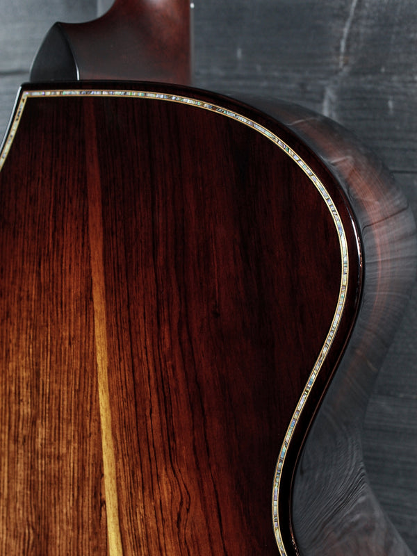 Honduran rosewood back on Taylor Builder’s Edition 914ce Next Generation acoustic guitar