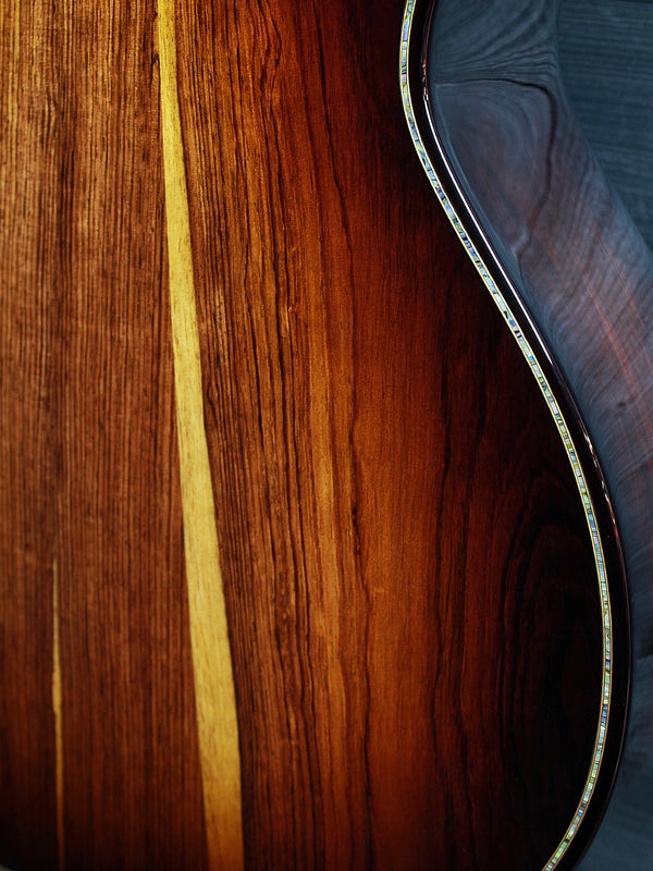 Honduran rosewood back on Taylor Builder’s Edition 914ce Next Generation acoustic guitar